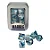 Marble Blue White Dice Set Kit Dados Azul Branco Perolado Buró - Imagem 1