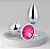 Plug Anal de Aço Com Joia Pink 7x3cm - P - Imagem 1