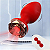 Plug Anal de Luxo com 9 Modos de Vibração Controle Remoto e Base em Formato de Flor Vermelho - Imagem 1