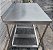 Mesa de Inox 1,50 Mt com Prateleira Inferior Grelha Desmontável [usada] - Imagem 2