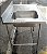 Pia de Inox Uma Cuba 1 mt Com Encosto [usada] - Imagem 2