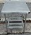 Mesa 100% Inox 0,70 mt. com Prateleira Gradeada [usada] - Imagem 4