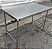 Mesa 100% Inox 1,30 mt. com Encosto grande {9,5 cm.} [usada] - Imagem 1