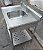 Pia 1,00 mt. 100% Inox com cuba profunda (30 cm.) Torneira INCLUSA [Usada] - Imagem 2