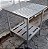 Mesa 100% Inox 0,75 mt. com Prateleira Gradeada [usada] - Imagem 1