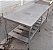 Mesa 100% Inox 1,90mt. com prateleira gradeada [Usada] - Imagem 2