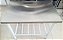 Mesa tampo Inox com pés brancos de ferro - 1m [Nova] - Imagem 1