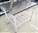 Mesa tampo Inox com pés brancos de ferro - 1m [Nova] - Imagem 2