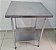 Mesa Fritomaq com prateleira inferior 100% Inox - 70x70 [Usada] - Imagem 1