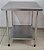 Mesa 100% Inox com prateleira inferior lisa 70x65 [Usada] - Imagem 1