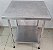 Mesa 100% Inox com prateleira inferior lisa 70x65 [Usada] - Imagem 2