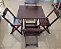 Conjunto Mesa E 4 Cadeiras Imbuia Encosto Reto [Usada] - Imagem 1