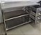 Mesa Totalmente Inox 1,5m com 4 gavetas de inox e 2 prateleiras inferiores lisa [Seminova] - Imagem 4