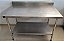 Mesa 100% Inox com prateleira inferior lisa - 1.20m Sulfisa [Usado] - Imagem 3