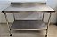 Mesa 100% Inox com prateleira inferior lisa - 1.20m Sulfisa [Usado] - Imagem 1