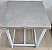 Bancada/ Mesa Tampo de Inox com pés de ferro - 70x70 - Itajobi [Usada] - Imagem 4