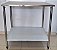Mesa / Bancada de Inox com prateleira inferior lisa - 93cm x 55cm x 90cm [Usada] - Imagem 1