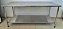 Mesa / Bancada de Inox com prateleira inferior lisa 1.90m x 60cm x 90cm [Usada] - Imagem 2