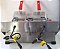 Fritadeira Dupla Elétrica Industrial 12 Litros Com Tampa 127V - Marchesoni * COM TAMPA [Nova] - Imagem 4