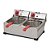 Fritadeira Dupla Elétrica Industrial 12 Litros Com Tampa 127V - Marchesoni * COM TAMPA [Nova] - Imagem 1