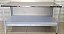 Mesa / Bancada de Inox com os pés de ferro com prateleira inferior lisa - 1.60m x 60cm x 87cm [Usada] - Imagem 1