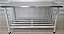 Mesa / Bancada de Inox com os Pés de ferro e Prateleira inferior gradeada - 1.50m x 70cm x 87cm [Usada] - Imagem 1