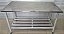 Mesa / Bancada de Inox com os Pés de ferro e Prateleira inferior gradeada - 1.50m x 70cm x 87cm [Usada] - Imagem 2