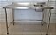 Bancada com cuba direita / Pia Totalmente em Inox 304 - 1.34m x 90cm x 75cm [Nova] - Imagem 3