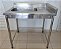 Bancada com cuba esquerda / Pia Totalmente em Inox 304 Com Espelho na borda - 92cm x 90cm x 70cm [Usado] - Imagem 4