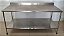 Bancada / Mesa de Inox com prateleira inferior lisa - 1.82m x 70cm x 90cm [Usada] - Imagem 1