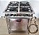 Fogão Industrial 4 bocas 30X30 com Forno Luxo Metalmaq [Usado] - Imagem 1