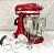 Batedeira KitchenAid Artisan Empire Red - KEA33CV - 110V [Seminova] * Com 1 Batedor de Brinde com Borda Flexível para Stand Mixer - Imagem 1