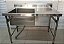 Bancada / Pia de Inox com cuba esquerda - 1.20x70x90 Cuba: 60x50x30 [Usada] - Imagem 1