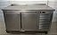 Balcão Refrigerado Inox Dentro e Fora com Condimentadora lado esquerdo (Pista Fria refrigerada) 220v - 1.5m x 80 x 90cm [Usado] - Imagem 3