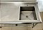 Pia / Bancada de Inox com Cuba Lado Direito com Prateleira Inferior Gradeada 140x90x55 cm Inox 430 [Seminova] - Imagem 3