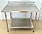 Mesa / Bancada de Inox 304 100x70x90cm Com 1 Prateleira Lisa - Maquinbal [Usada] - Imagem 1