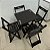 Conjunto de Mesa 60x60cm com 4 Cadeira dobráveis [Novo] - Imagem 3