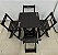 Conjunto de Mesa 60x60cm com 4 Cadeira dobráveis [Novo] - Imagem 2