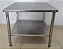 Bancada / Mesa de Inox Baixa 60cm com prateleira inferior lisa - 60x68x62cm [Usada] - Imagem 1