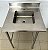Bancada / Pia 100% Inox com cuba central 70x70x87cm [Usada] - Imagem 3