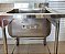 Bancada de Inox 304 com cuba / pia direita 2m x 70cm Cuba: 60x50x40 - Alfatec [Seminova / Sem uso] - Imagem 5