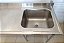 Bancada de Inox 304 com cuba / pia direita 2m x 70cm Cuba: 60x50x40 - Alfatec [Seminova / Sem uso] - Imagem 4