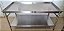 Bancada / Mesa de Inox Reforçada com prateleira lisa inferior e com bordas - Grande área de trabalho 1.80x90cm [Usada] - Imagem 3