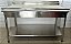 Mesa Inox para corte com Topleno de Encosto com prateleira inferior lisa - 1.40x70cm - Topema [Usada] - Imagem 1