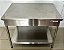 Bancada / Mesa Inox 304 Lisa de Centro com Prateleira Inferior Lisa 1.00m x 70cm x 85cm - Topema [Usada] - Imagem 4