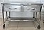 Bancada de Inox com 02 Gavetas e Rodizios 1.20m x 85cm x 70cm - Elvi [Usada] - Imagem 1