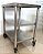 Bancada / Aparador de Inox com 02 Prateleiras + Rodízios 50x70cm - Elvi [Usada] - Imagem 4