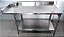 Bancada / Mesa de Inox com Tampo Inferior Liso 1.50m x 70cm - Elvi [Usada] - Imagem 3