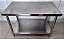 Bancada / Mesa de Inox com prateleira inferior lisa 1.20x70x90cm [Usada] - Imagem 1