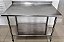 Bancada / Mesa de Inox com Prateleira Inferior Lisa 1.20x70x90cm [Usado] - Imagem 2